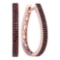 10KT Rose Gold 0.33CTW DIAMOND MICRO-PAVE HOOPS
