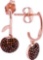 10KT Rose Gold 0.25CTW RED DIAMOND MICRO-PAVE EARRING