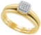 10K Yellow-gold 0.10CTW DIAMOND BRIDAL RING