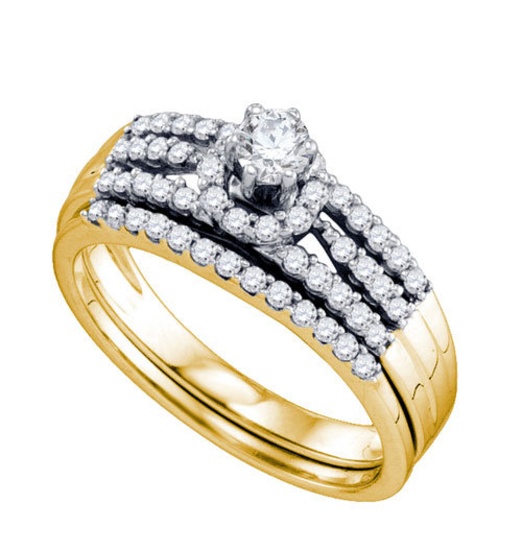 14KT Yellow Gold 0.55CT DIAMOND BRIDAL RING