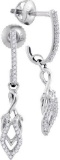 10KT White Gold 0.15CTW DIAMOND MICRO-PAVE EARRINGS