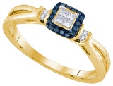 14KT Yellow Gold 0.16CTW DIAMOND INVISIBLE RING