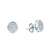 10KT White Gold 0.15CTW DIAMOND MICROPAVE EARRING