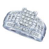 10KT White Gold 0.50CT DIAMOND INVISIBLE RING