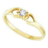 10KT Yellow Gold 0.10CT-DIAMOND PROMISE RING