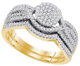 10K Yellow-gold 0.50CTW DIAMOND BRIDAL RING