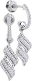 10KT White Gold 0.33CTW DIAMOND MICRO-PAVE EARRINGS