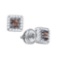 10KT White Gold 0.30CTW COGNAC DIAMOND INVISIBLE EARRINGS