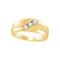 10kt Yellow Gold Mens Round Natural Diamond Band Wedding Anniversary Ring 1/3 Cttw