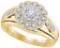 10kt Yellow Gold Womens Natural Diamond Round Bridal Wedding Engagement Ring Band Set 1/3 Cttw