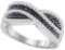 925 Sterling Silver White 0.50CTW DIAMOND FASHION RING