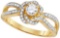10k Yellow Gold Womens Natural Round Diamond Solitaire Bridal Wedding Engagement Ring 3/8 Cttw
