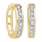 14KT Yellow Gold 1.00CTW ROUND DIAMOND LADIES FASHION HOOPS EARRINGS