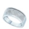 925 Sterling Silver White 0.30CT DIAMOND MICRO PAVE BAND