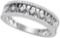 10kt White Gold Womens Round Natural Diamond Fashion Band Ring 1/4 Cttw