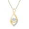 10kt Yellow Gold Womens Round Diamond Moving Twinkle Solitaire Teardrop Pendant 1/20 Cttw
