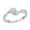 10KT White Gold 0.25CTW DIAMOND FASHION RING