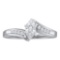 10K White-gold 0.17CT DIAMOND MARQUISE CENTER BRIDAL RING