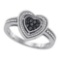 925 Sterling Silver White 0.27CTW DIAMOND FASHION RING