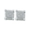 Sterling Silver Womens Round Diamond 3D Square Cluster Stud Earrings 1/2 Cttw