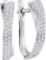 10KT White Gold 0.17CTW DIAMOND MICRO-PAVE HOOPS