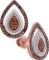 10KT Rose Gold 0.33CTW RED DIAMOND MIRCO-PAVE EARRINGS