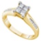 14KT Yellow Gold 0.63CTW DIAMOND INVISIBLE RING