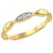 10kt Yellow Gold Womens Round Diamond Contour Stackable Band Ring .02 Cttw