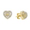 10KT Yellow Gold 0.10CTW DIAMOND HEART EARRINGS
