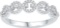 10kt White Gold Womens Round Natural Diamond Linked Fashion Band Ring 1/4 Cttw