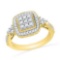 10K Yellow-gold 0.50CTW DIAMOND FASHION RING
