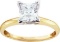 14KT Yellow Gold Two Tone 0.15CT-PRIN DIAMOND RING (SUP++)