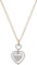 10kt Yellow Gold Womens Round Diamond Triple Nested Heart Pendant Necklace 1/3 Cttw