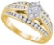 14KT Yellow Gold 0.62CTW DIAMOND FASHION BRIDAL RING
