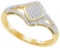 10K Yellow-gold 0.20CTW DIAMOND FASHION RING
