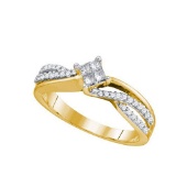 14K Yellow-gold 0.30CT DIAMOND INVISIBLE RING