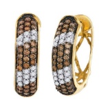 10KT Yellow Gold 1.02CT DIAMOND MICRO-PAVE EARRING