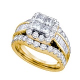 14KT Yellow Gold 3.00CTW DIAMOND INVISIBLE RING