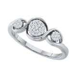 10KT White Gold 0.12CT DIAMOND MICROPAVE RING