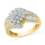 10K Yellow-gold 1.02CTW DIAMOND FASHION RING