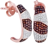 10KT Rose Gold 0.40CTW DIAMOND MICRO-PAVE EARRING