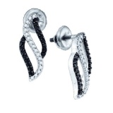 10KT White Gold 0.34CTW DIAMOND MICRO PAVE EARRING