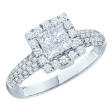14KT White Gold 1.0CTW DIAMOND LADIES INVISIBLE RING