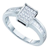 14KT White Gold 0.40CT DIAMOND INVISIBLE RING