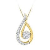 10K Yellow-gold 0.25CTW DIAMOND FASHION PENDANT