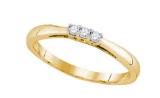 10K Yellow-gold 0.07CT DIAMOND FASHION RING