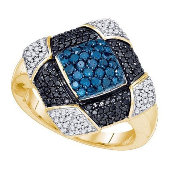 10K Yellow-gold 0.95CTW DIAMOND FASHION RING