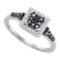 925 Sterling Silver White 0.30CTW DIAMOND FASHION RING