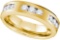 10k Yellow Gold Mens Natural Round Diamond Wedding Anniversary Band Ring 1.00 Cttw