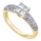 14KT Yellow Gold 1.00CTW DIAMOND INVISIBLE RING